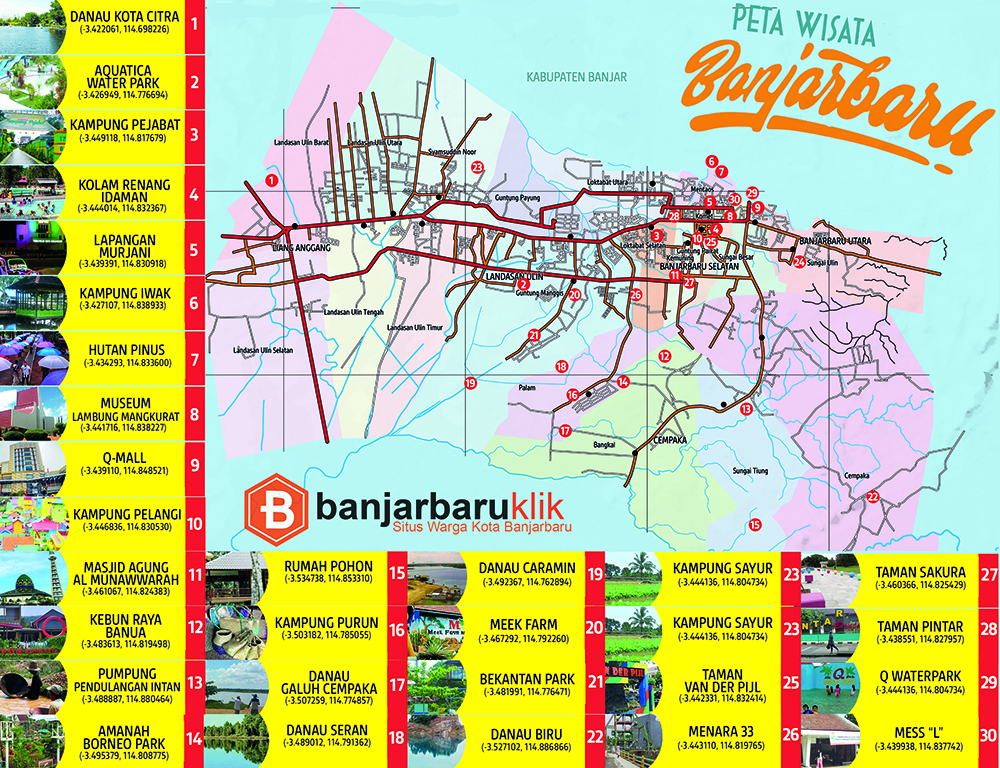 Keren Inilah Daftar 30 Objek Wisata Andalan Kota Banjarbaru