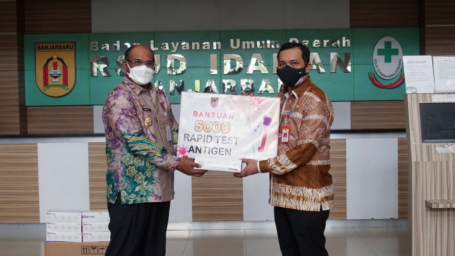 Pemkot Banjarbaru Terima Bantuan 5000 Alat Rapid Test Antigen