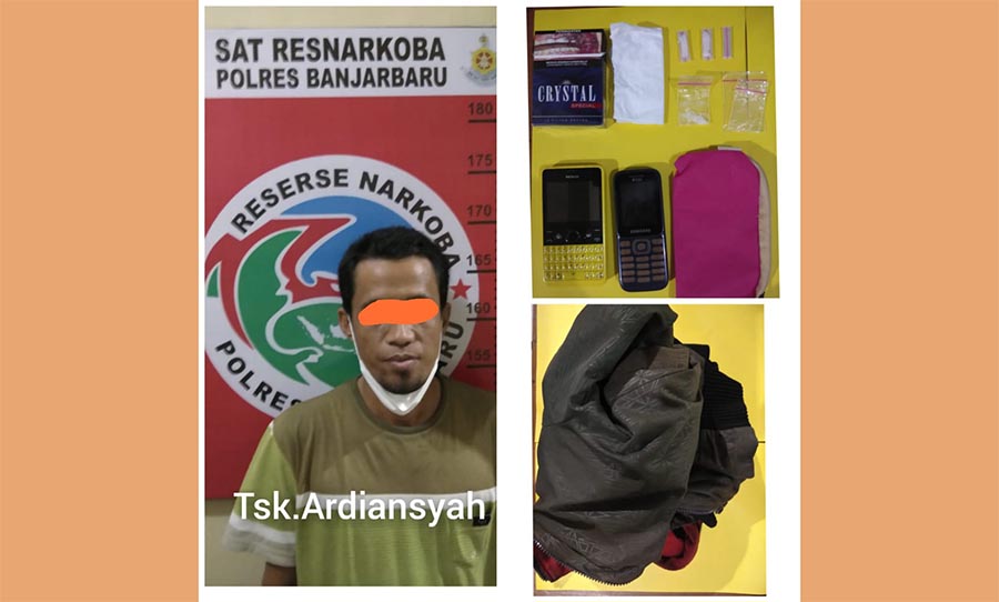 Satresnarkoba Polres Banjarbaru Temukan 4 Paket Sabu di Rumah Dian
